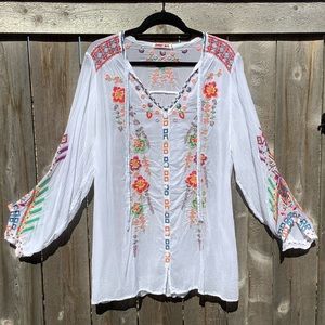 EUC Johnny Was ALAURA floral top, size L